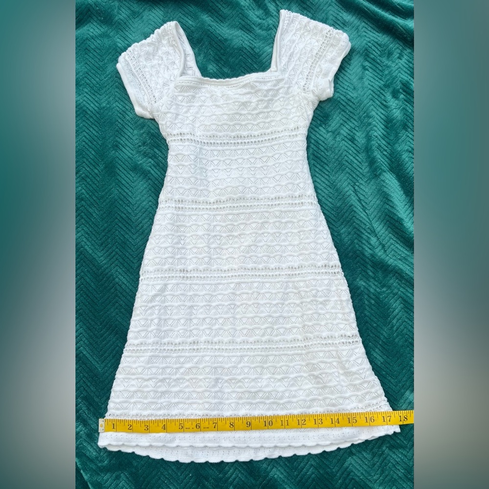 Hollister Whimsy Fairycore White Lace Mini Dress Satin Coastal Cowgirl XS NWT - Picture 12 of 12